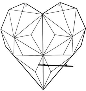 VOSAREA Foto Display Organizer Hängen Kunst Metallgitter Gitter Wand Bilder Herzform Hängende Dekoration