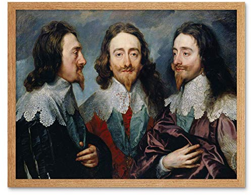 Wee Blue Coo Painting Van Dyck Portrait King Charles I England Art Print Framed Poster Wall Decor Kunstdruck Poster Wand-Dekor-12X16 Zoll