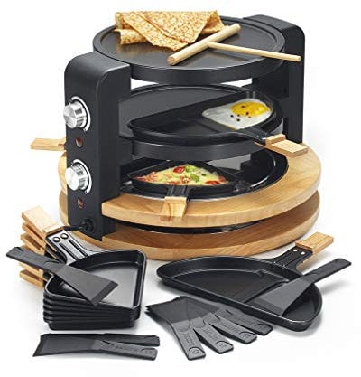 Appareil À Raclette 8/10 Personnes 1500w + Gril + Crêpière - KCWOOD.8.SUPER