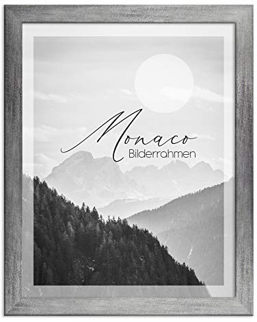 BIRAPA Monaco Bilderrahmen 50x100 cm Grau Gewischt - Bilderrahmen, Posterrahmen, Wechselrahmen, Bilderrahmen Modern