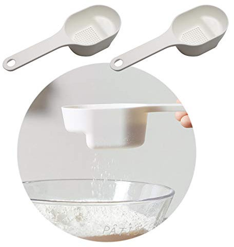 EIKS 2 Pack Flour Sifter Spoon Strainer for Powdering Sugar Spice Flour Herbs Kitchen Cooking Utensil