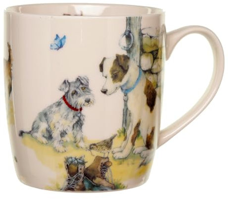 Puckator Jan Pashley Dog Porcelain Tea Coffee Mug - Funny Home Accessories - Cute Gifts for Girlfriend - Large Mugs for Men Women Hot Drinks - Cute Cups Presents - Secret Santa Gift - Cup Set