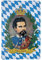 Blechschild König Ludwig 2 von Bayern - Retro Deko Schild - Metallschild bayrischer Märchenkönig Kini - Dekoration für Bayern und Heimatfreunde - Kult König mit Vorliebe für Architektur - 20x30cm