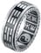 HIJONES Herren Edelstahl Yin Yang Tai Chi Amulett Taoist Mantra Spinner Ring Größe 62