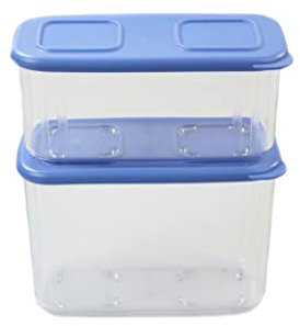 Tupperware Nevera Clear Mates 715 ml + 460 ml Clear Blue Fresh Torre recipiente