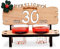DARO Design - Schnapsbank Jahreszahl 30 Jahre Holz 2 Schnapsgläser Kleeblatt Jahrestag Geburtstag Hochzeitsgeschenk Jubiläum Geschenk 2025