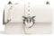 Pinko Love One Classic CL Vitello SE, Borsa Donna, Z14O_Bianco Seta-Old Silver, U