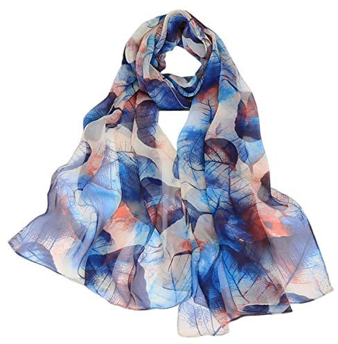 FAIRYGATE Schals & Tücher für Damen Chiffon Georgette Halstuch Sommertuch Schal Tuch für Frühling und Sommer Ganzjährig 50032