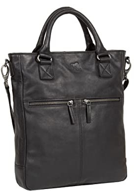 Mustang Memphis Leder Umhängetasche Shopper Schwarz
