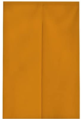 Surwin Rideau de Porte Japonais Long Tapisserie Noren en Lin Fenêtre Rideaux Panneau Tenture Tapisserie Couleur Unie Décoration pour Cuisine Chambre Décoration de Maison (75x150cm,Jaune Moutarde)