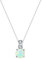 KristLand 925 Sterling Silber Opal Halskette Weißgold Plattiert Weißer Opal Anhänger Halskette mit Zirkonia Verstellbare Silberkette Party Geburtstag Hochzeit Geschenk für Frauen Damen Mädchen