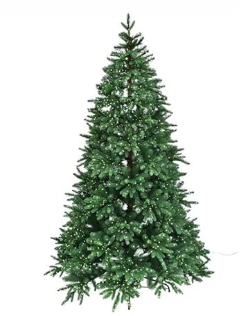 XONE Árbol de Navidad Total PE con luces integradas 270 cm | 100% polietileno realista