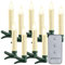 Lunartec Christbaum-LED-Kerzen: LED-Outdoor-Weihnachtsbaum-Kerzen mit Timer, warmweiß, 10er-Set, IP44 (Weihnachtsbaum kabellos, schnurlose, Kabellose Lampen)