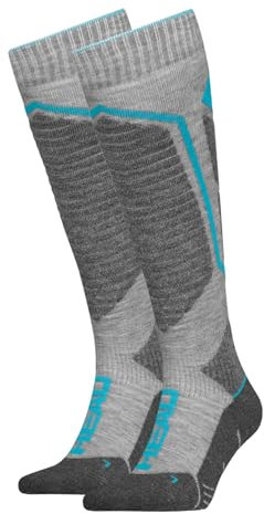 Head Unisex KNEEHIGH, Grey/Sky Blue Combo, 43/46