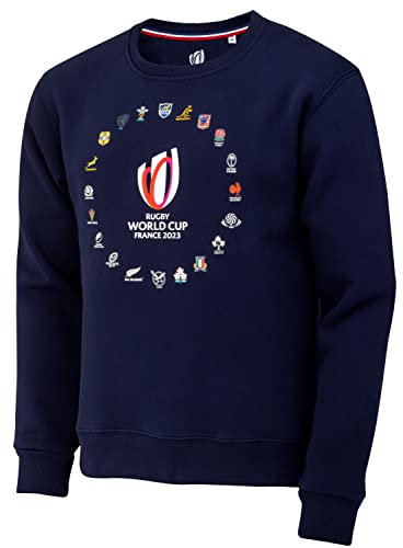Rugby World Cup RWC 20 Nations Sweatshirt, offizielle Kollektion Rugby-Weltmeisterschaft 2023, Größe M