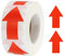 sourcing map Pfeil Aufkleber Etiketten 500 Zählen/Rolle 1.3x2 Rot Selbstklebende Pfeilformen für Scrapbooking Basteln Organisieren Inventar