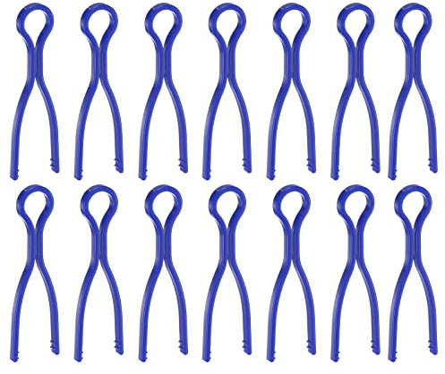 sourcing map Plastik Spulenfaden Halter 40Stk Spulen Spulenhalter Set Spulenklemmen Klammern Nähmaschinen Zubehör für Fadenspule Organisieren Blau