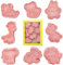 Formine per Biscotti 8PCS Animali Stampi per Biscotti per Bambini 3D Strumento per Cuocere Torta Fondente Fai Da Te (A)