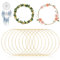 TuseRxln DIY Metall Hochzeit Traumfänger Ringe, 10 Stück 10cm Golden Rund Makramee Ring für Floral Hoop Kranz Hochzeit Dekor, Traumfänger und DIY Basteln