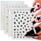 4 Sheets Star Nail Stickers 3D Gold Silver Black Christmas Star Manicure Decals Self Adhesive Nails Decoration