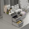 DancesCat Rangement Maquillage et 2 Tiroirs, Grande Capacité Organisateur Maquillage pour Dresser, Salle de bain, Boite a Maquillage, Rangement Salle de Bain, Rangement Skincare