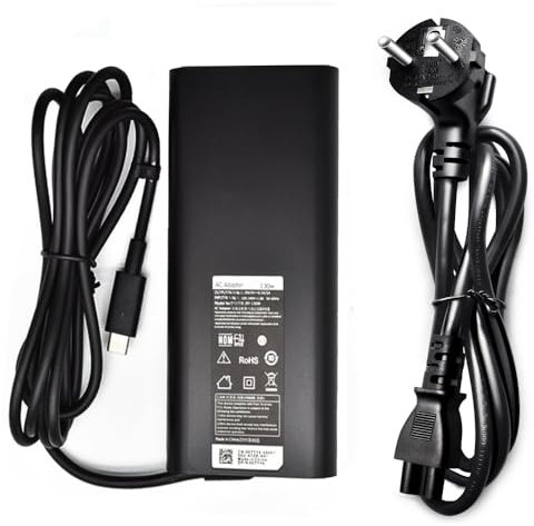 130W USB C Chargeur Charger Type C Adaptateur Alimentation Ordinateur Portable 20V 6.5A Power AC Adapter pour Dell XPS 15 17 9500 9575 9700 9575 Precision 3560 3550 5530 Latitude 7410 7210 5420 5320