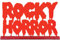 Panneau d'horreur debout Rocky (1 pièce) – 27,9 x 18,4 cm – Panneau effrayant en acrylique rouge – Parfait pour Halloween et fêtes costumées
