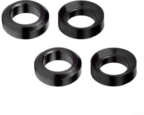 M6 Disc Brake Washer, Bicycle Spacer Mountain Bike M6 Titanium Alloy Bike Parts Repair Convex Concave Hollow Washer Rings(Black)