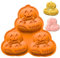 PTaizjjz Moule en silicone pour Halloween, 1 moule en silicone en forme de citrouille à 3 cavités pour bonbons, chocolat, biscuits, gelée