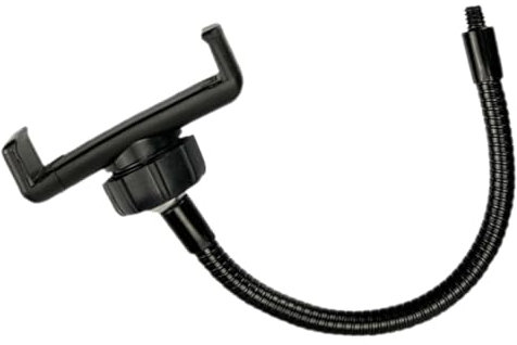 ifundom 4pcs Mobile Phone Clamp Hose Portable Microphone Stand Tray Attachment for Ring Light Phone Holder Hose for Desk Clamp Use