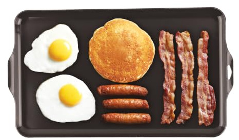Coghlan's Camp Griddle, Lightweight Aluminum, 16.5 x 10 size, PFAS-Free and Non-Stick Ceramic Coating Cooking Surface for Two Burner Stoves, Ideal for Camping and Outdoor Cooking