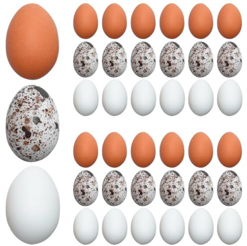 IMIKEYA 30 Stück Miniatur Ostereier, Mini Ostereier Deko 1 cm, Mini Ostereier zum Basteln Miniatur Ostereier aus Kunstharz klein Eier Ostern Deko für Osterfeiern DIY