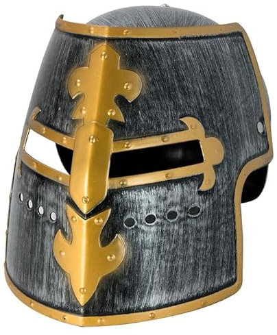 CREATIV DISCOUNT NEU Kinder-Ritter-Helm mit klappbarem Visier