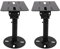 Gsycle 1 Pair Desktop Speaker Stands, Metal Wall Mount Studio Monitor Bracket with Telescopic Rod Audio Riser for Most Small and Medium Bookshelf Speakers