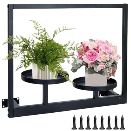 Mppchhn Wandregal für Pflanzen, Wandmontage, Pflanzenregal – Blumentopfregal, Heimdekoration für den Innenbereich, Wohnzimmer, Wohnung, Eingang, Hof, Balkon, Terrasse, Outdoor, Gewächshaus