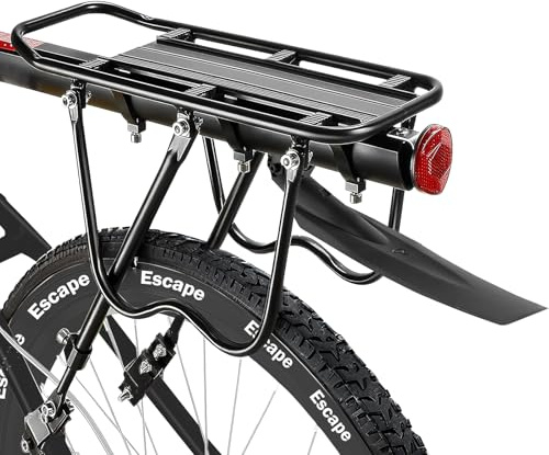 Fahrradträger hinten, 50 kg Kapazität, Schnellentriegelung, mit Kotflügel und Reflektor, robuster Gepäckträger für die Rückseite des Fahrrads, passend für 24-29 Zoll Räder