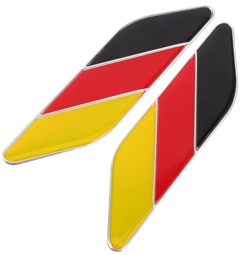 GARVALON Autocollants Voiture Drapeau Allemand Badge Décoratif Extérieur Protection Rayures pour Carrosserie