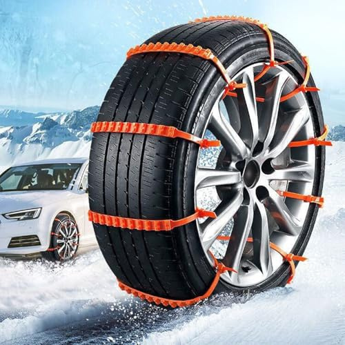 10 Stück Reifen-Kabelbinder für Schnee, Auto, Winterreifen, Schnee, wiederverwendbar, rutschfest, für Limousine, SUV, LKW, Outdoor, Winter, 90 x 2 cm