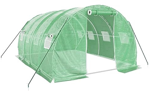 Genérico Invernadero con Estructura de Acero Verde 12 m² 4x3x2 m,Casa y jardín,Jardín,Jardinería,Invernaderos,Verde,26.9 kg,3188039