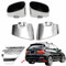 Auspuffblende Doppelrohr Endrohr Edelstahl Auto Endrohrblenden Auspuffendrohr Auspuffrohr Tuning Universell Schalldampf Blende Sport Oval Chrom Auspuffspitzen Set für X5 E53 1999 – 2006