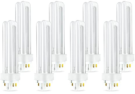 (8 Pack) PLC-13W 835, 4 Pin G24q-1, 13 Watt Double Tube, Compact Fluorescent Light Bulb, Replaces Philips 38327-3, GE 97596 and Sylvania 20671