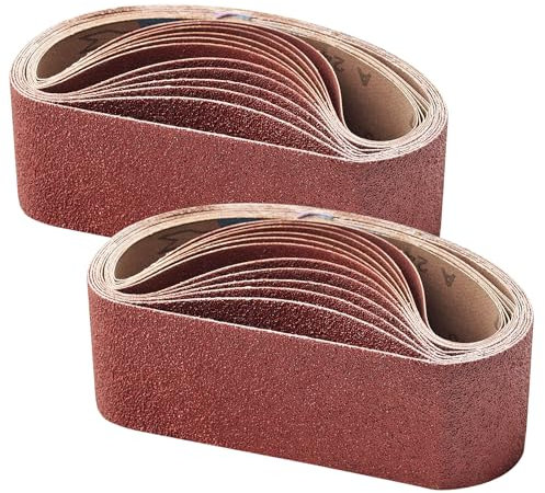 24 PCS 3x21-Inch Sanding Belts 40 Grit Aluminum Oxide Belt Sander Paper