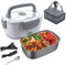 AYANSE Fiambrera Electrica 60W 12/24V & 220V, 1,5 Litros - Taper Eléctrico para Comida con Cuchara y Bolsa Isotérmica - Ideal para Casa, Oficina y Camping