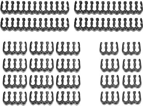 24 Pieces Black Cable Comb for 3 mm Cable Gesleeved Up to 3.4 mm/0.13inch
