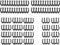 24 Pieces Black Cable Comb for 3 mm Cable Gesleeved Up to 3.4 mm/0.13inch