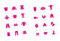 Möbelaufkleber Ordnungssticker für Kleidung pink/weiß - Möbelfolie Kinderzimmer, Kleiderschrank, Ordnung lernen, Aufbewahrung, Ordnungssystem