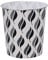 JVL Small Leaves Waste Paper Bin, 24.5cm x 26.5cm Approx, Black and White, One Size