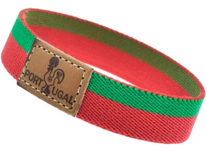 BDM Portugal Bracelet Drapeau et Coq de Barcelos, élastique pour Les Hommes et Les Femmes.