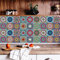 24pcs Colourful Moroccan Tile Stickers Mandala Kitchen Bathroom Wall Tile Stickers Peel and Stick on Tile Transfers Covers Decals Self Adhesive Vinyl Waterproof Pastel Mosaic (15cm x 15cm, 6x6 inches)