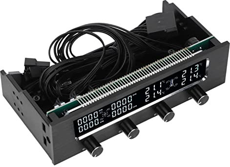 PC Fan Controller, LCD Display Temperature PC Fan Speed Controller, Reduces High Frequency Noise, for Graphics CPU Cooling